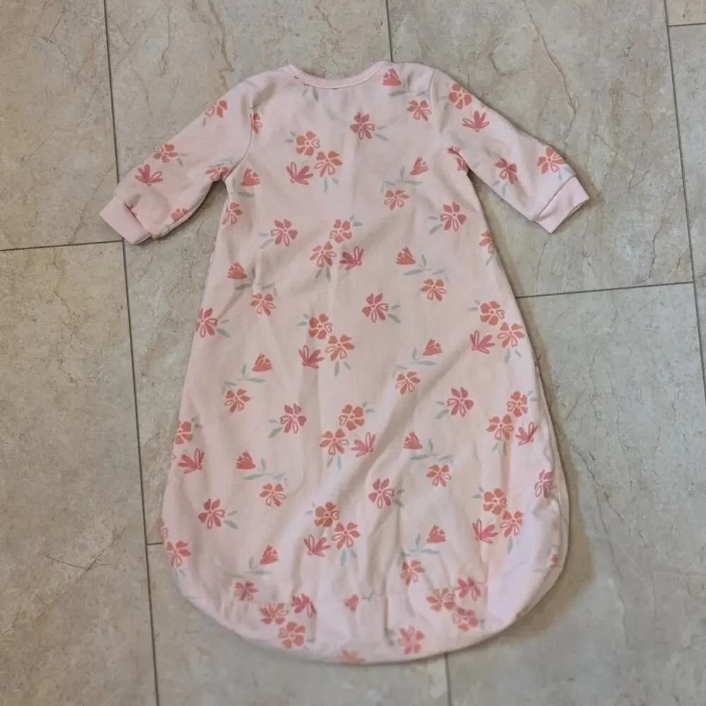 Carter's Girls Floral Pink Fleece Sleep Sack - 3-6 Months